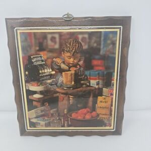 Rustic Farmhouse  Wooden Plaque VTG Kitchen Décor Boy In The Kitchen Sign 10x11